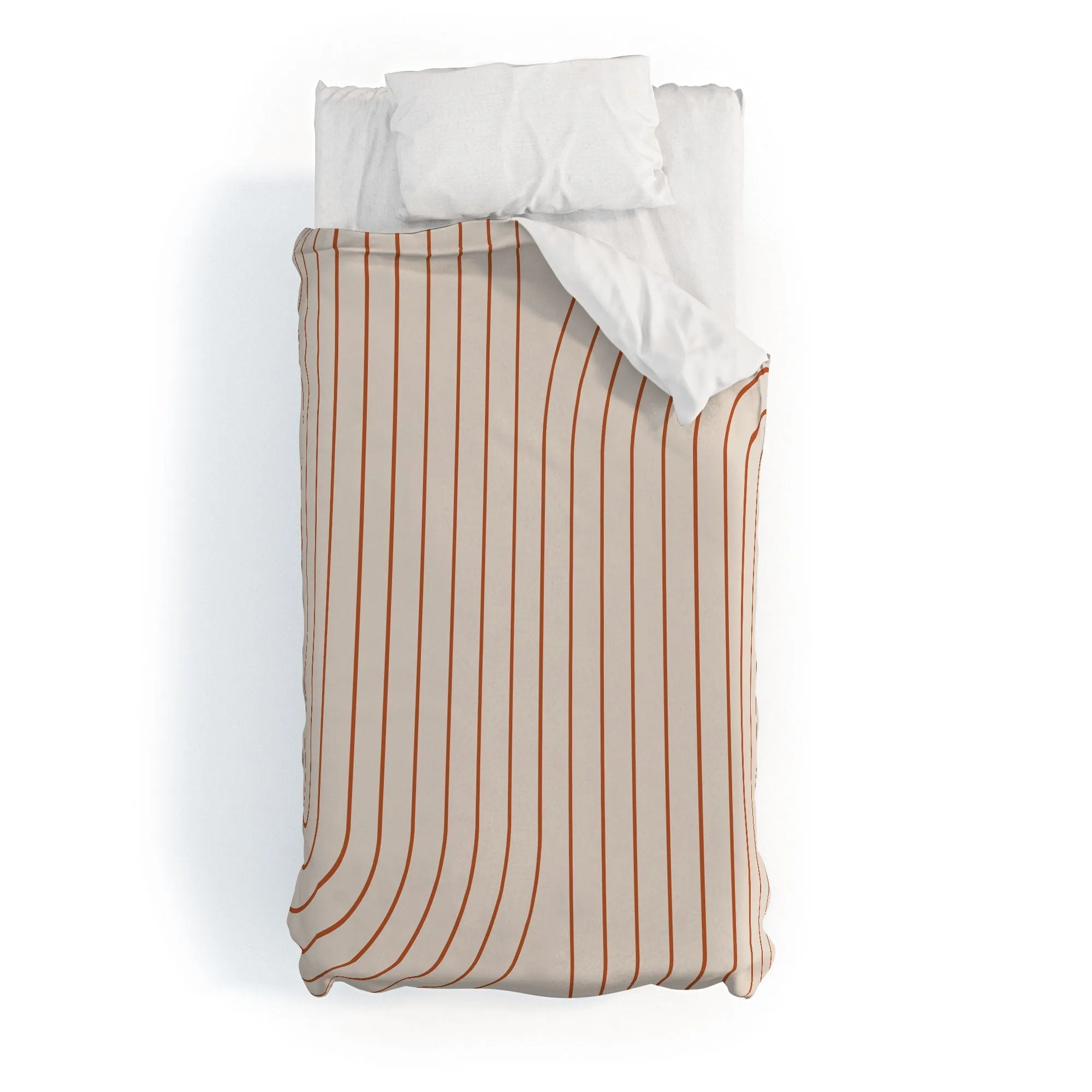 MINIMAL LINE CURVATURE CORAL 2 DUVET / COMFORTER