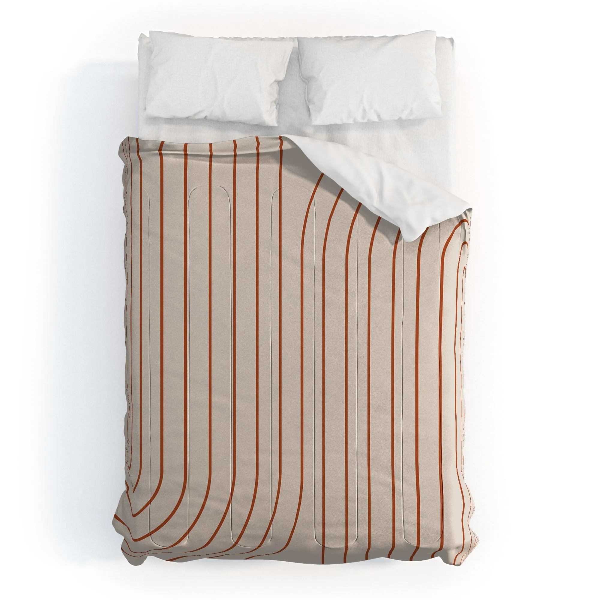 MINIMAL LINE CURVATURE CORAL 2 DUVET / COMFORTER