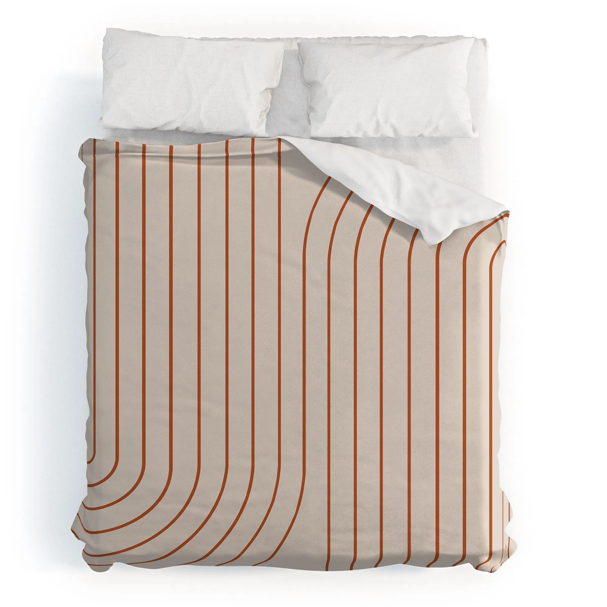MINIMAL LINE CURVATURE CORAL 2 DUVET / COMFORTER