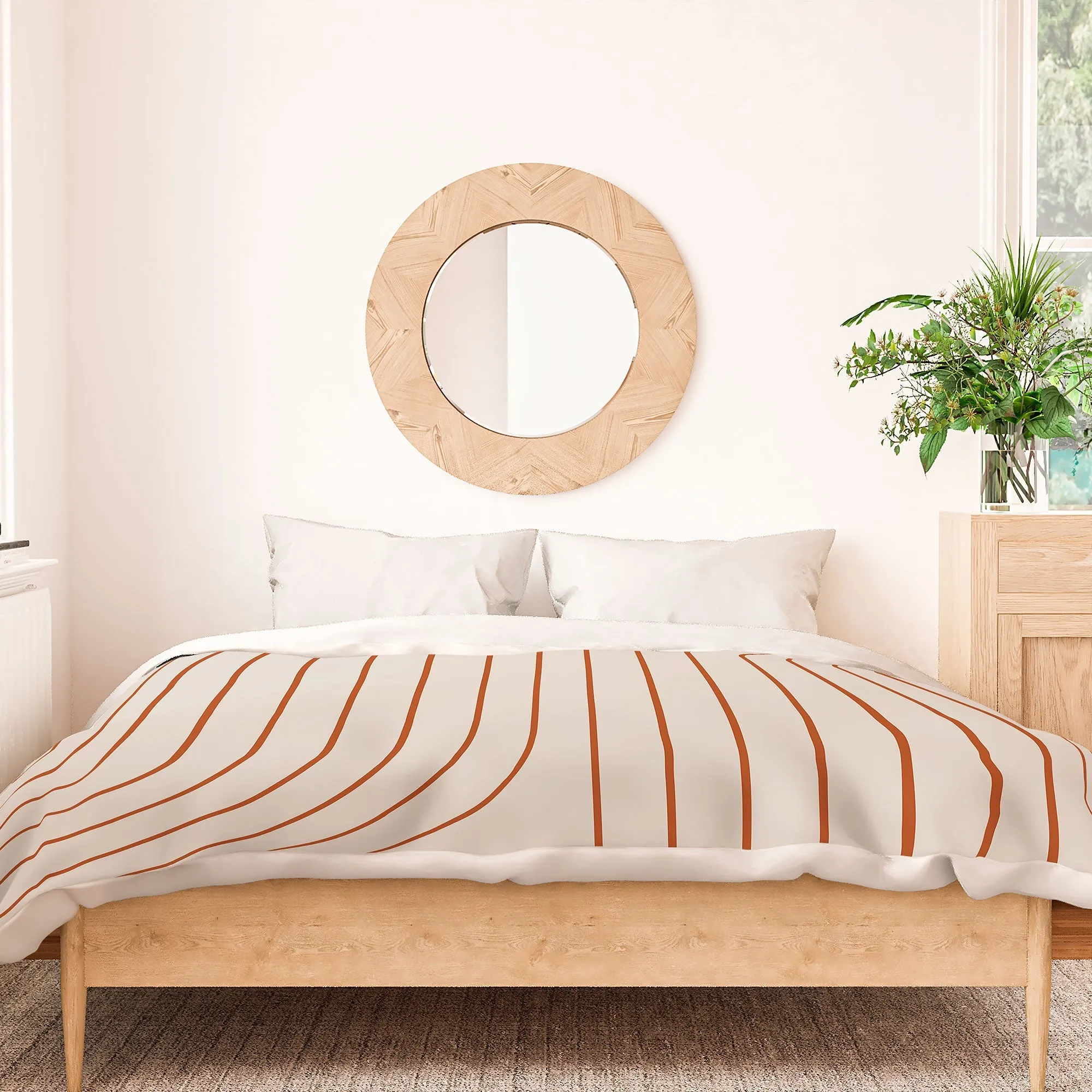 MINIMAL LINE CURVATURE CORAL 2 DUVET / COMFORTER