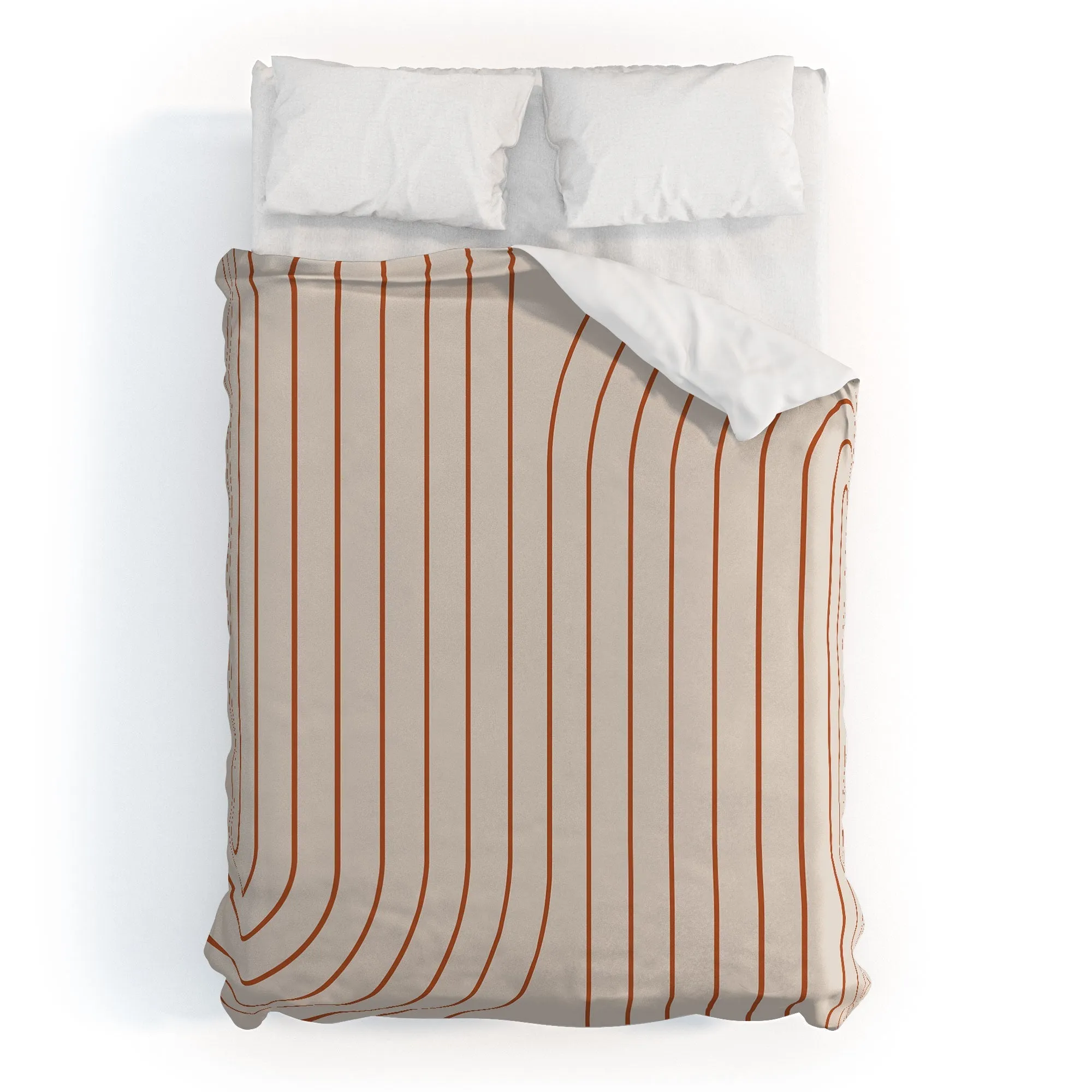 MINIMAL LINE CURVATURE CORAL 2 DUVET / COMFORTER