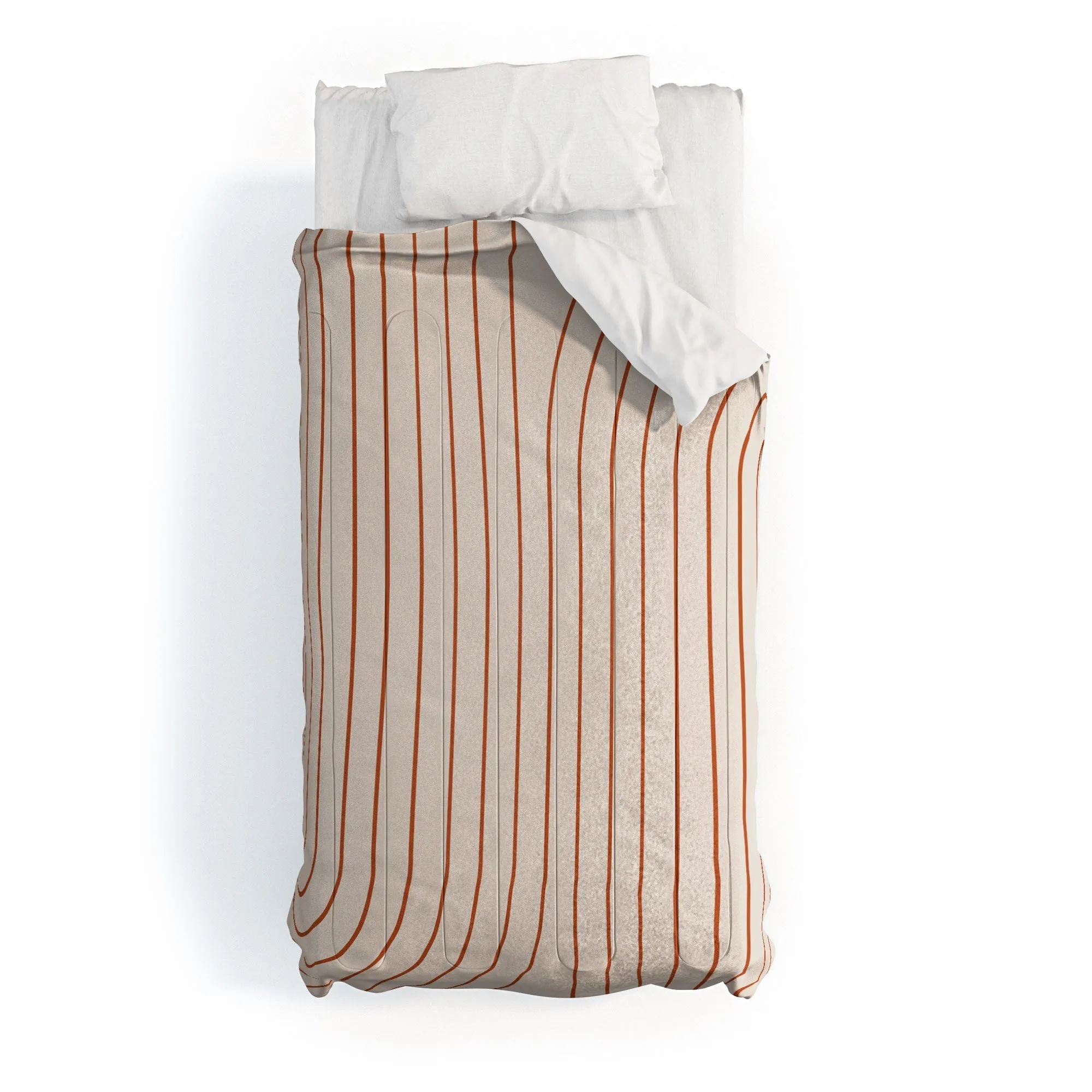 MINIMAL LINE CURVATURE CORAL 2 DUVET / COMFORTER