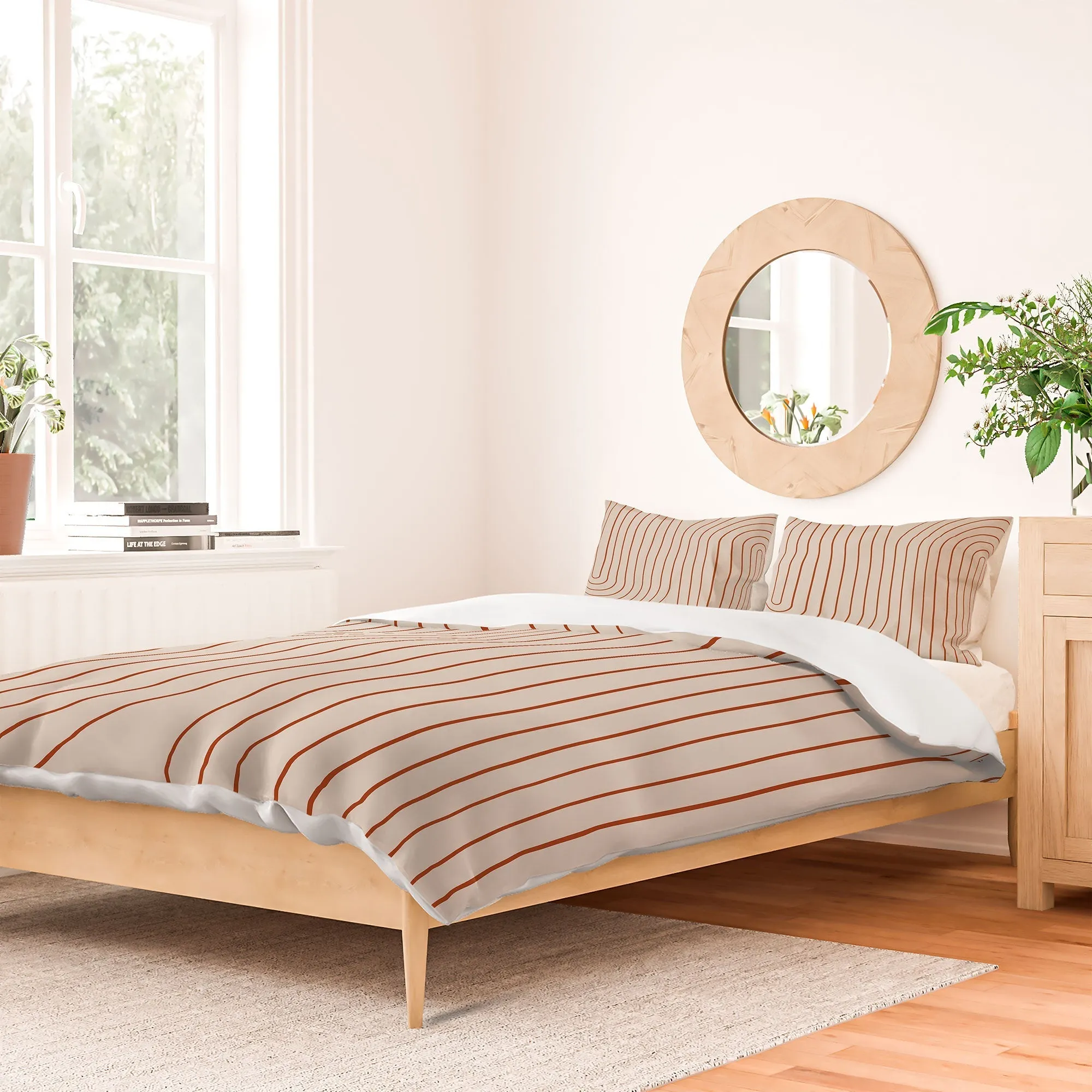 MINIMAL LINE CURVATURE CORAL 2 DUVET / COMFORTER