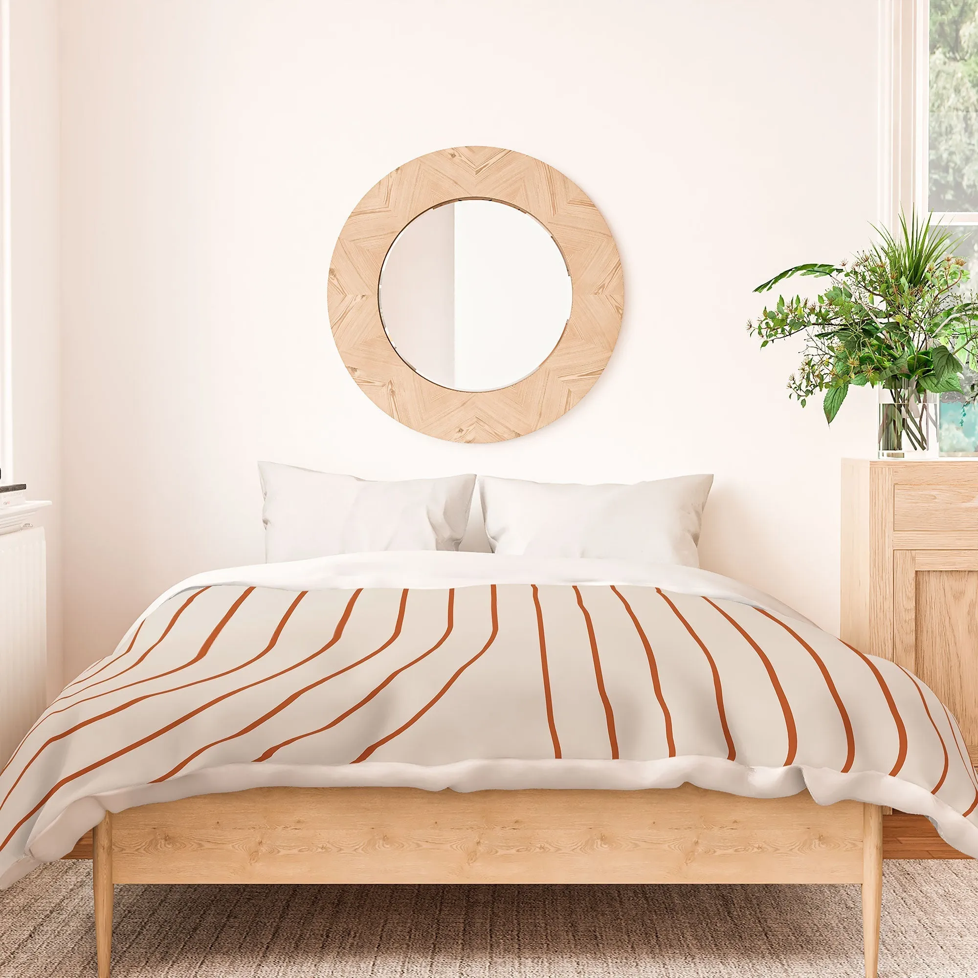 MINIMAL LINE CURVATURE CORAL 2 DUVET / COMFORTER