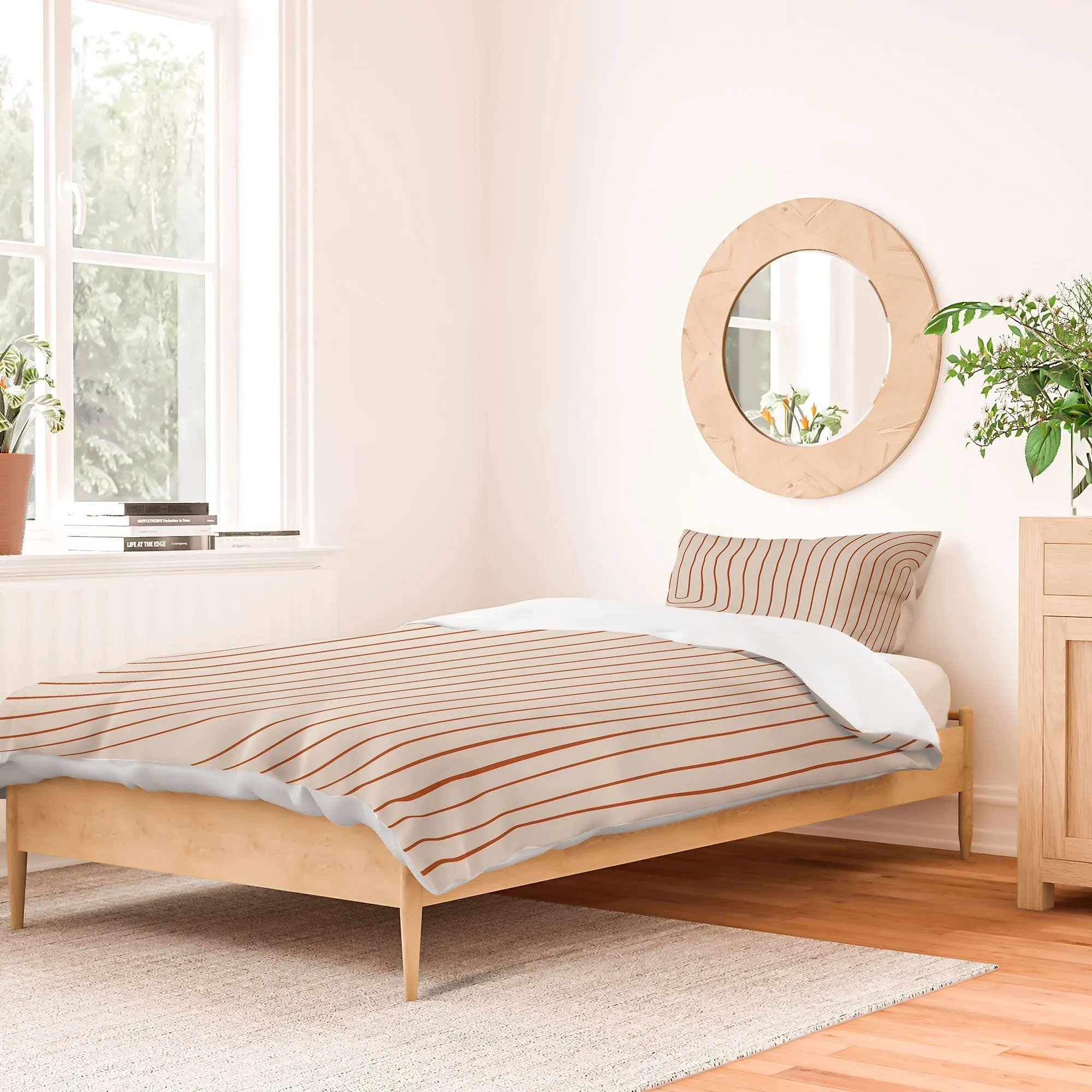 MINIMAL LINE CURVATURE CORAL 2 DUVET / COMFORTER