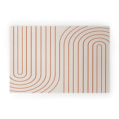 Minimal Line Curvature Coral 2 Welcome Mat