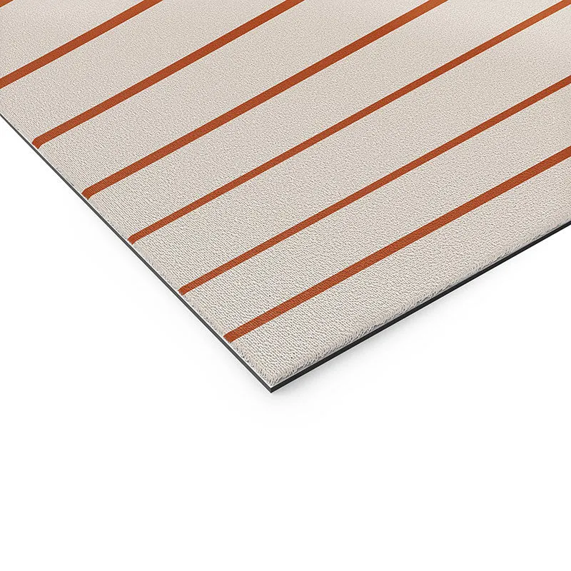 Minimal Line Curvature Coral 2 Welcome Mat