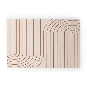 Minimal Line Curvature Coral 2 Welcome Mat