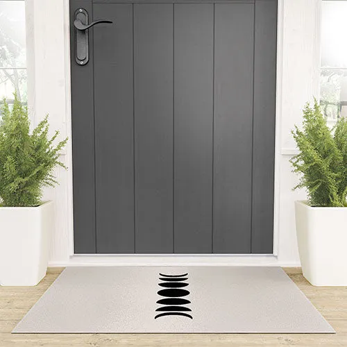 Minimal Moon Phases White Welcome Mat