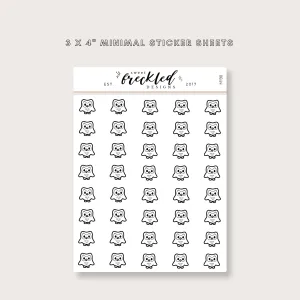 Minimalistic Mini Duolingo Owl Stickers