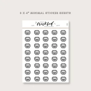 Minimalistic Mini Printer Stickers