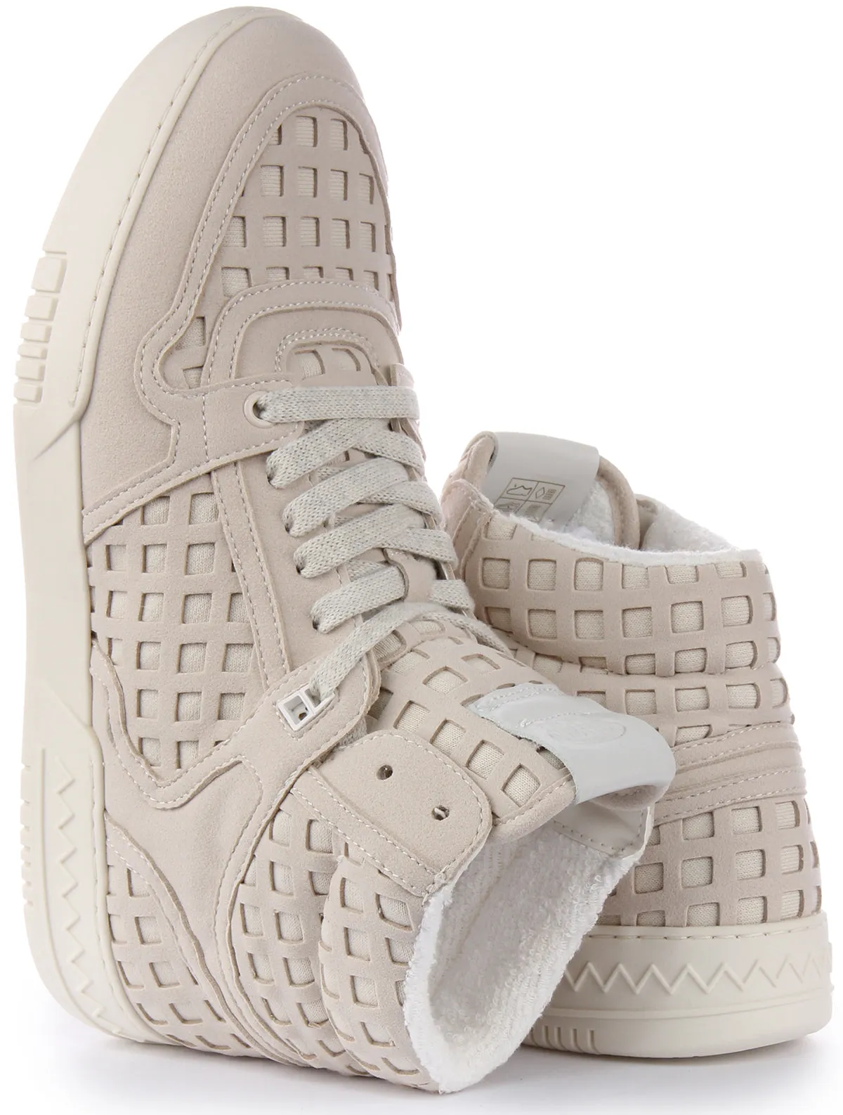 Missoni Lace up Basket Hi Net In Ivory