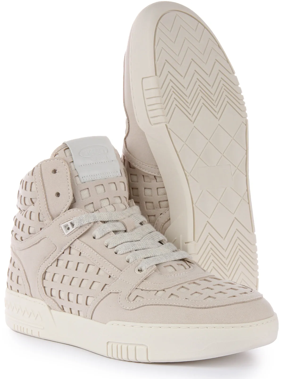 Missoni Lace up Basket Hi Net In Ivory