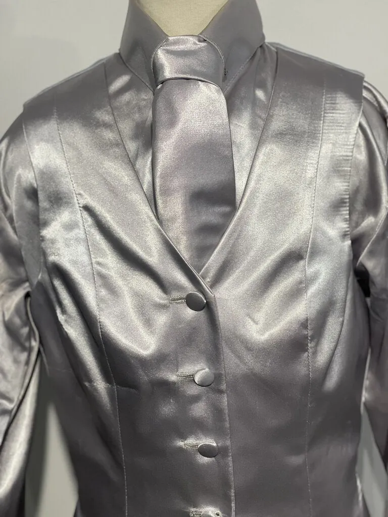 MTC Silver Silk Formal Shirt