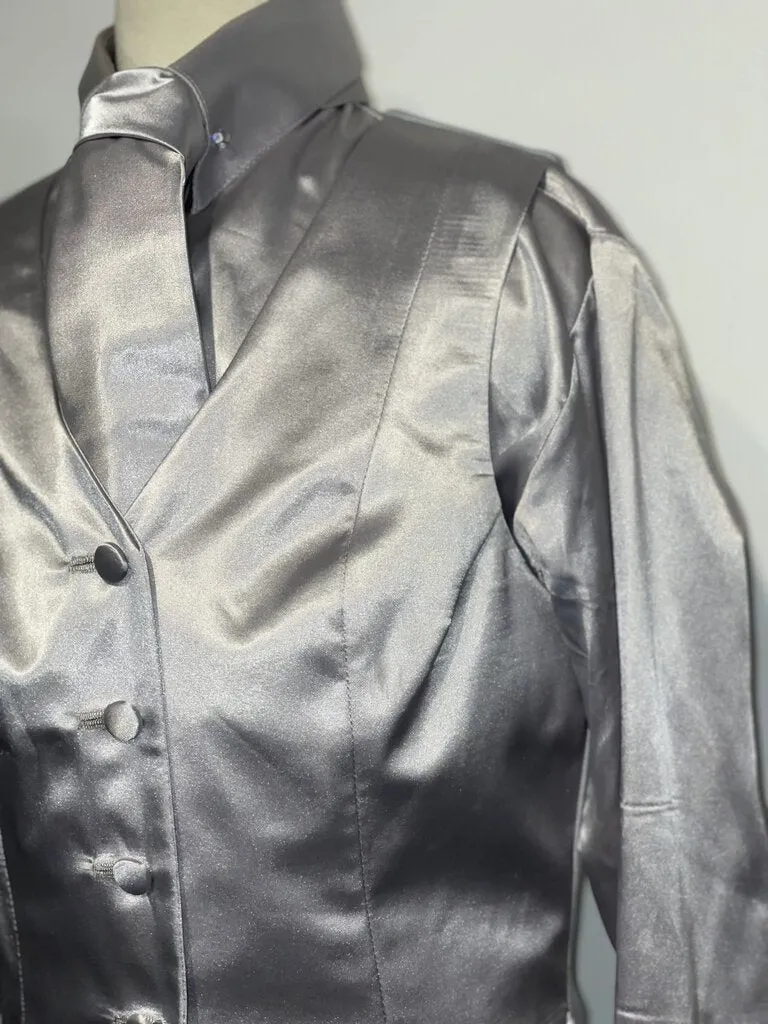 MTC Silver Silk Formal Shirt
