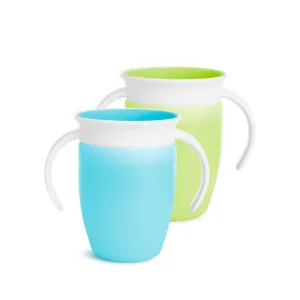 Munchkin Miracle 360° Trainer Cup Twin Pack - 7oz (Blue & Green)