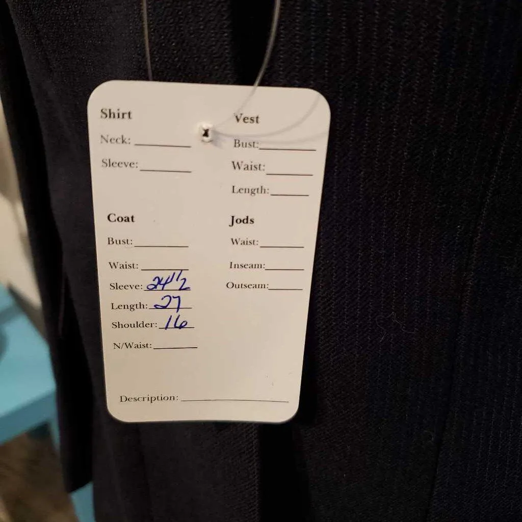 Navy Pinstripe Hunt Coat 12