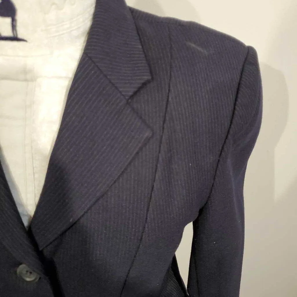Navy Pinstripe Hunt Coat 12