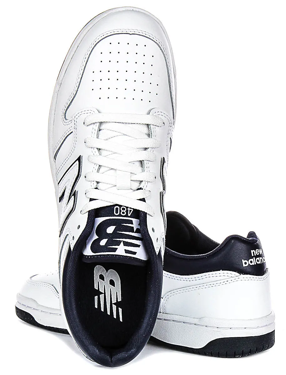 New Balance BB 480Lwn In White Navy