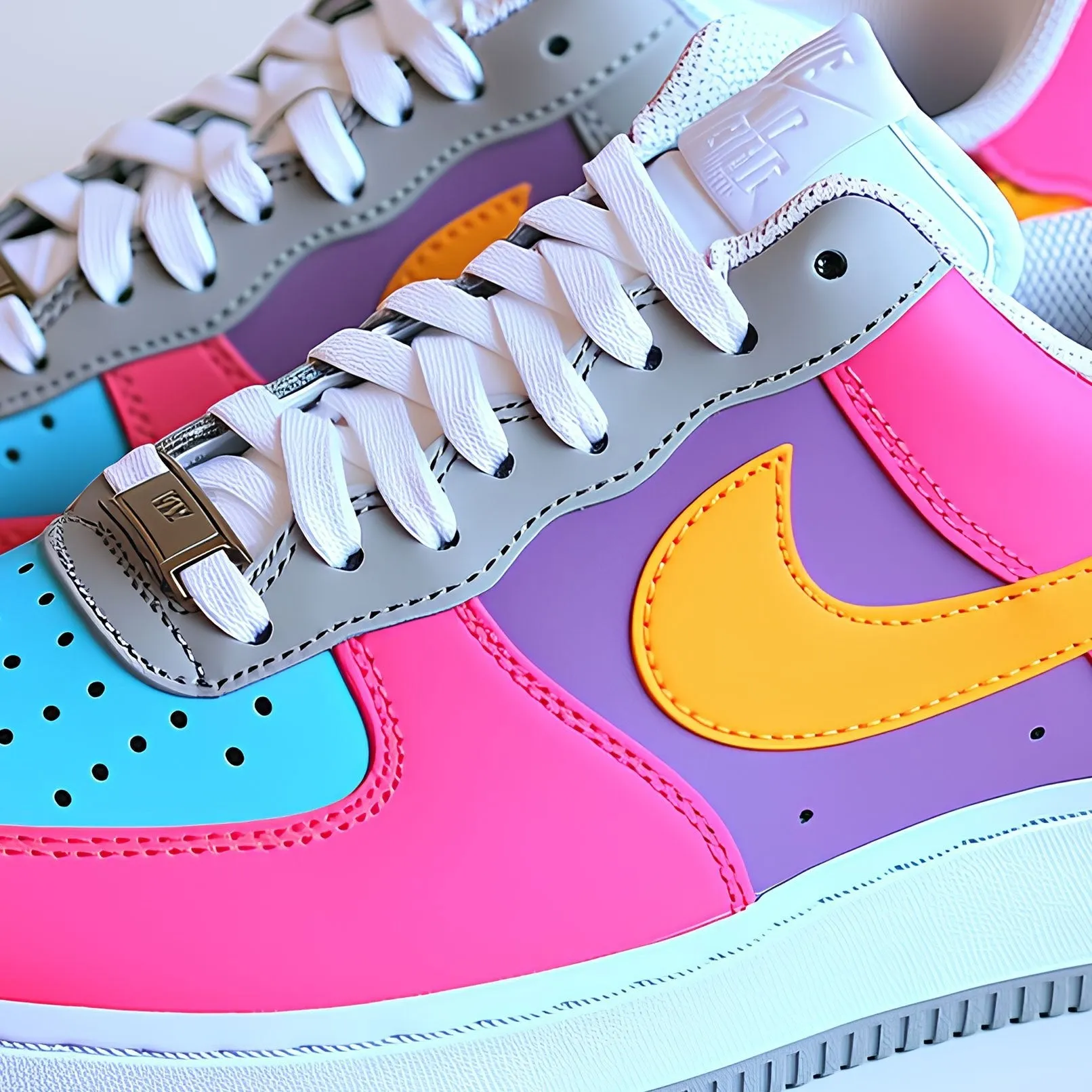 Nike Air Force 1 Custom Sneakers | Miami Punch