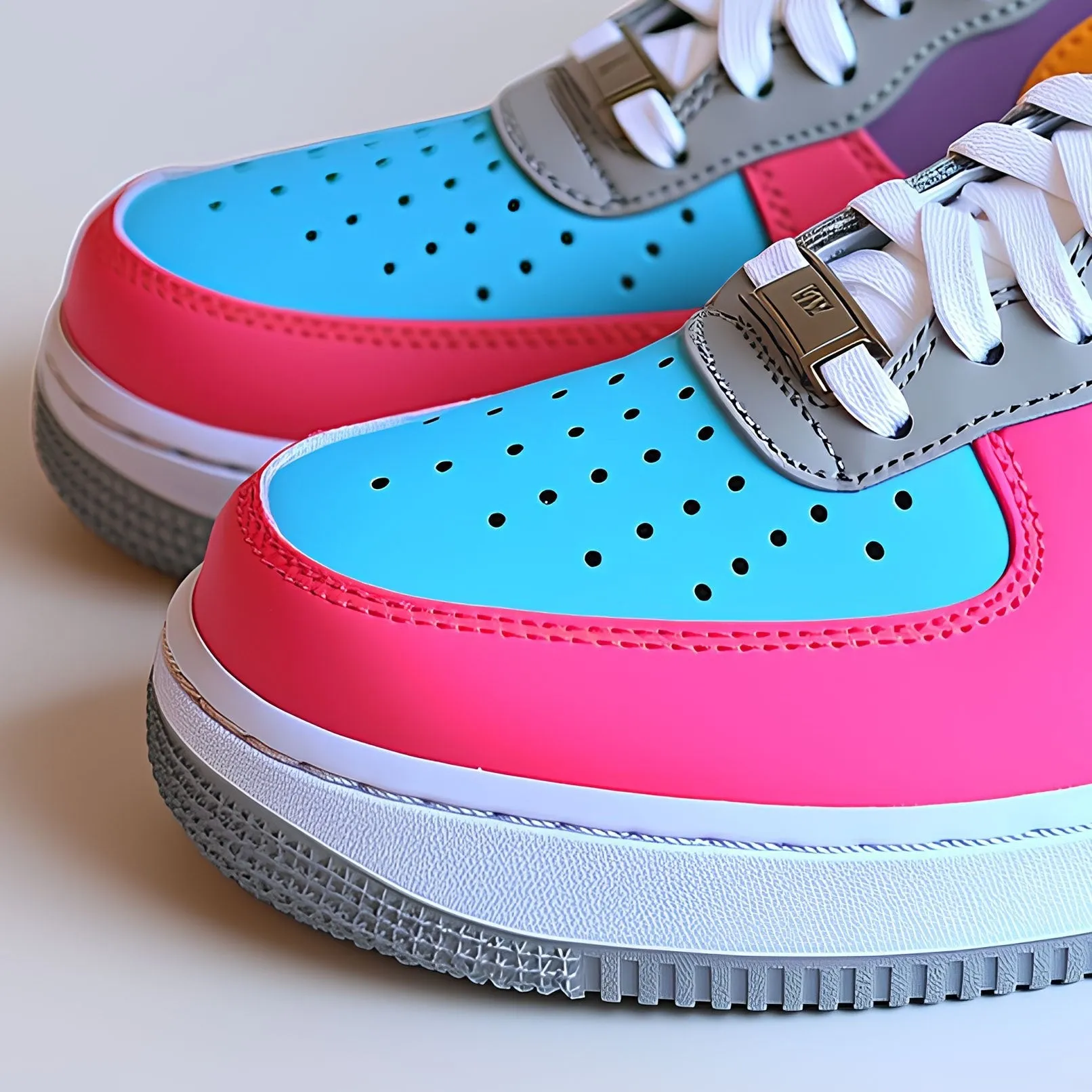 Nike Air Force 1 Custom Sneakers | Miami Punch