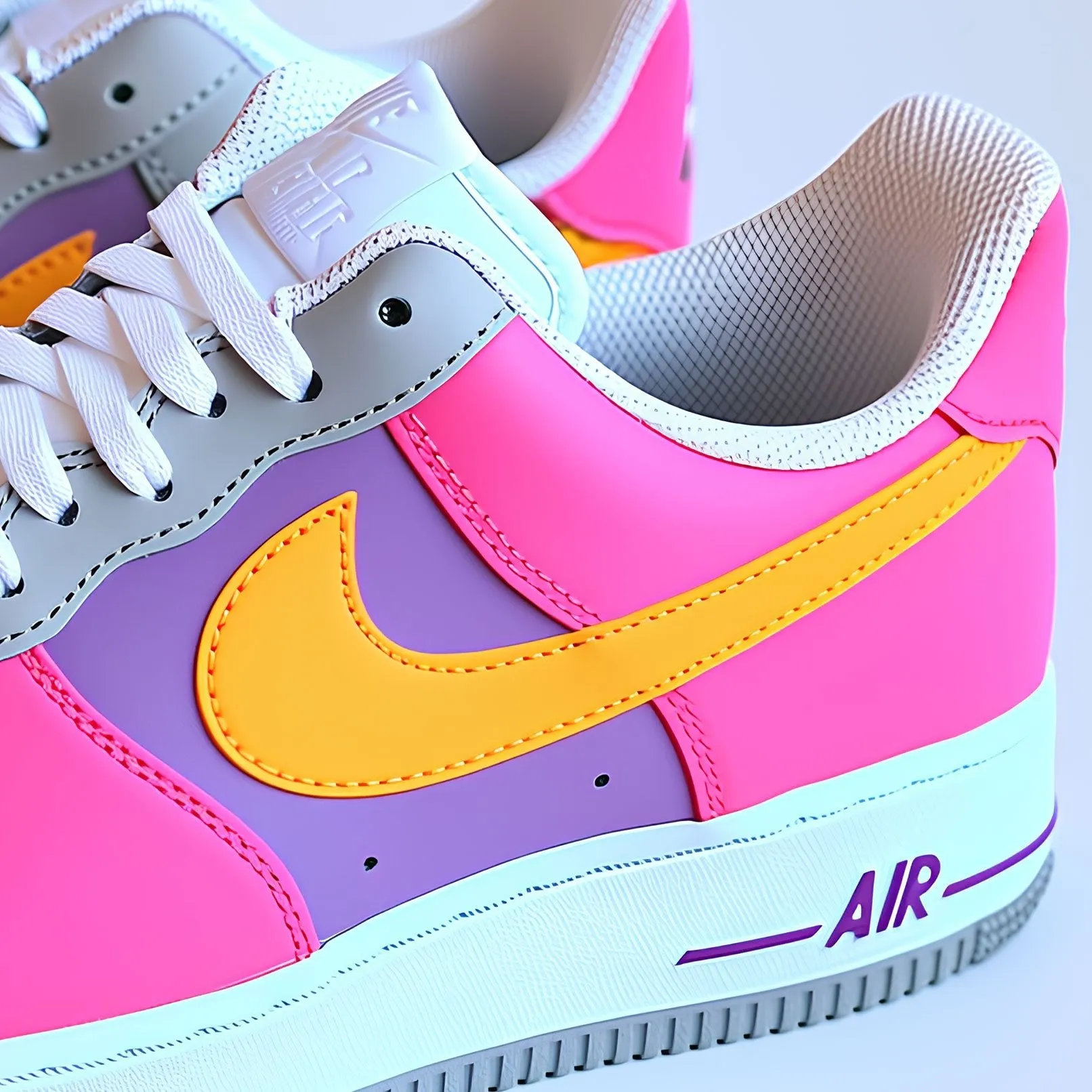 Nike Air Force 1 Custom Sneakers | Miami Punch