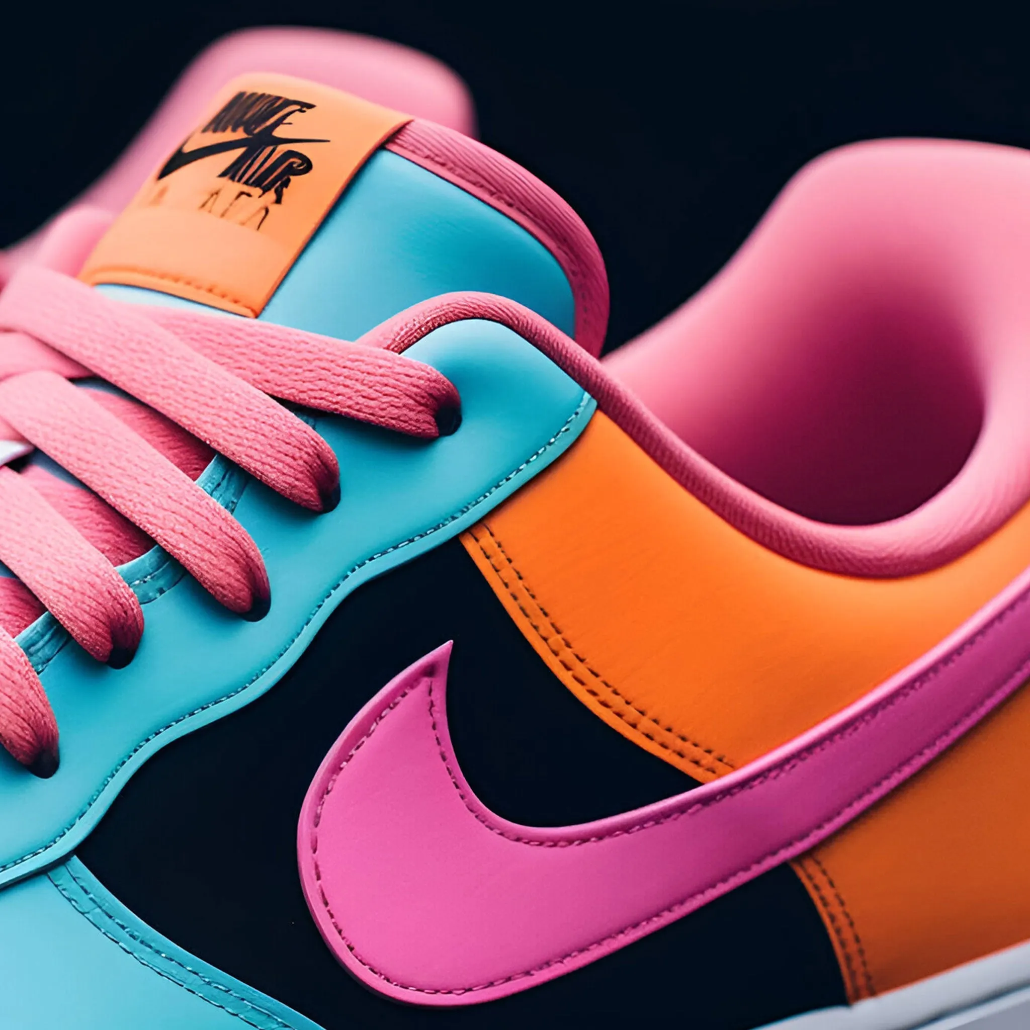Nike Air Force 1 Custom Sneakers | Neon Flow