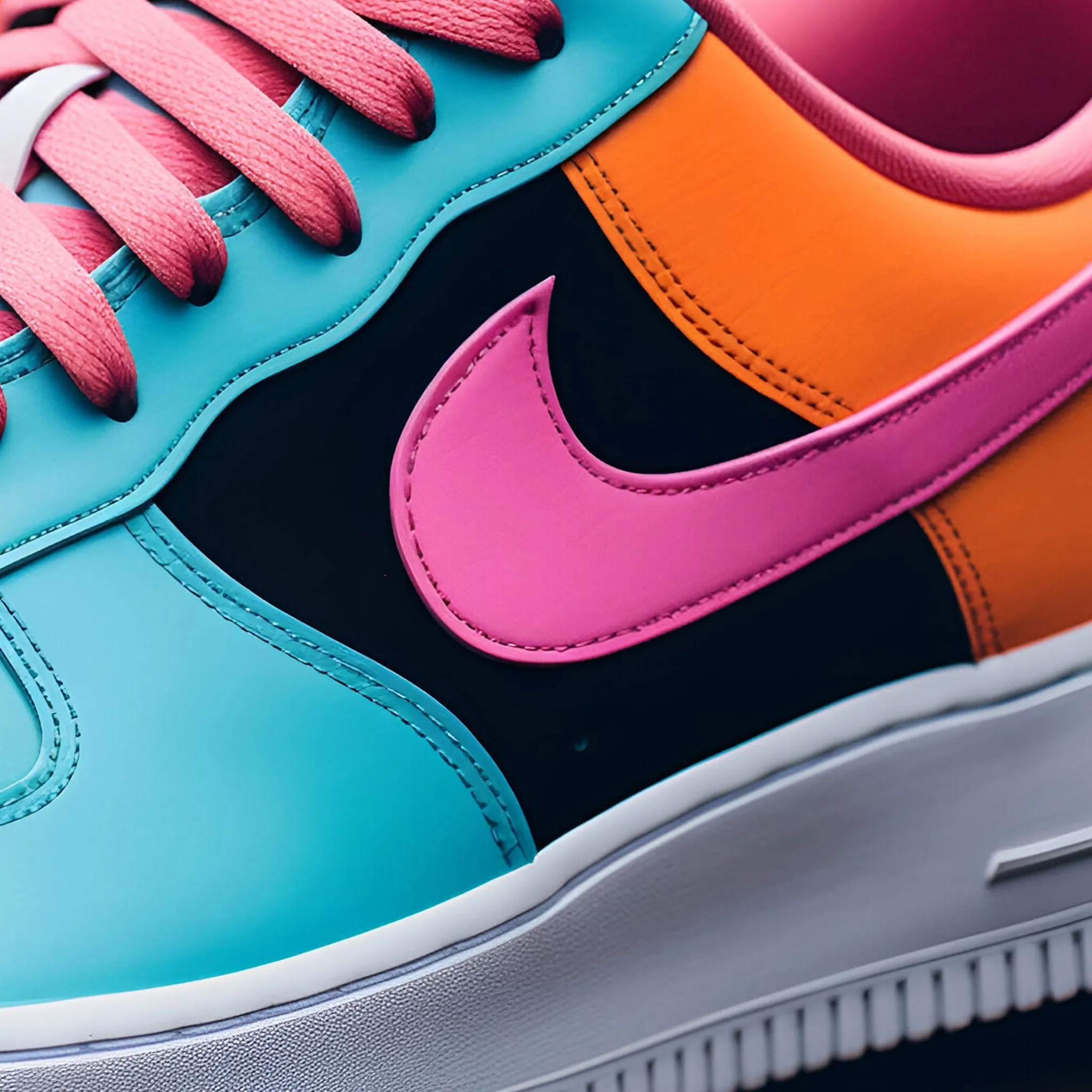 Nike Air Force 1 Custom Sneakers | Neon Flow