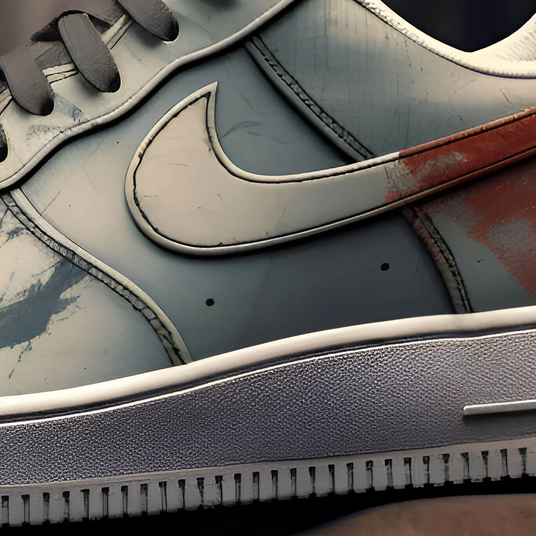 Nike Air Force 1 Custom Sneakers | Post-Apocalyptic