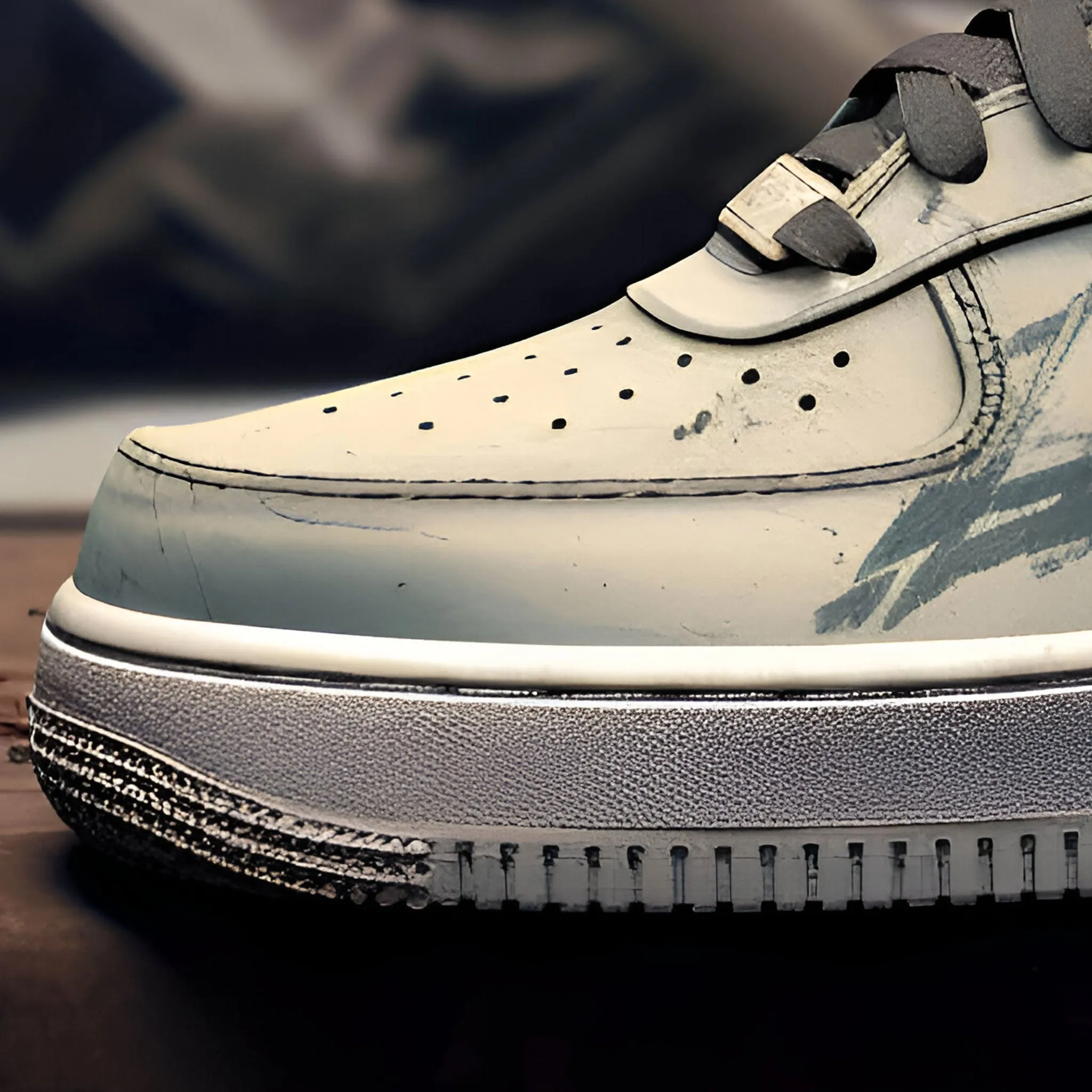 Nike Air Force 1 Custom Sneakers | Post-Apocalyptic