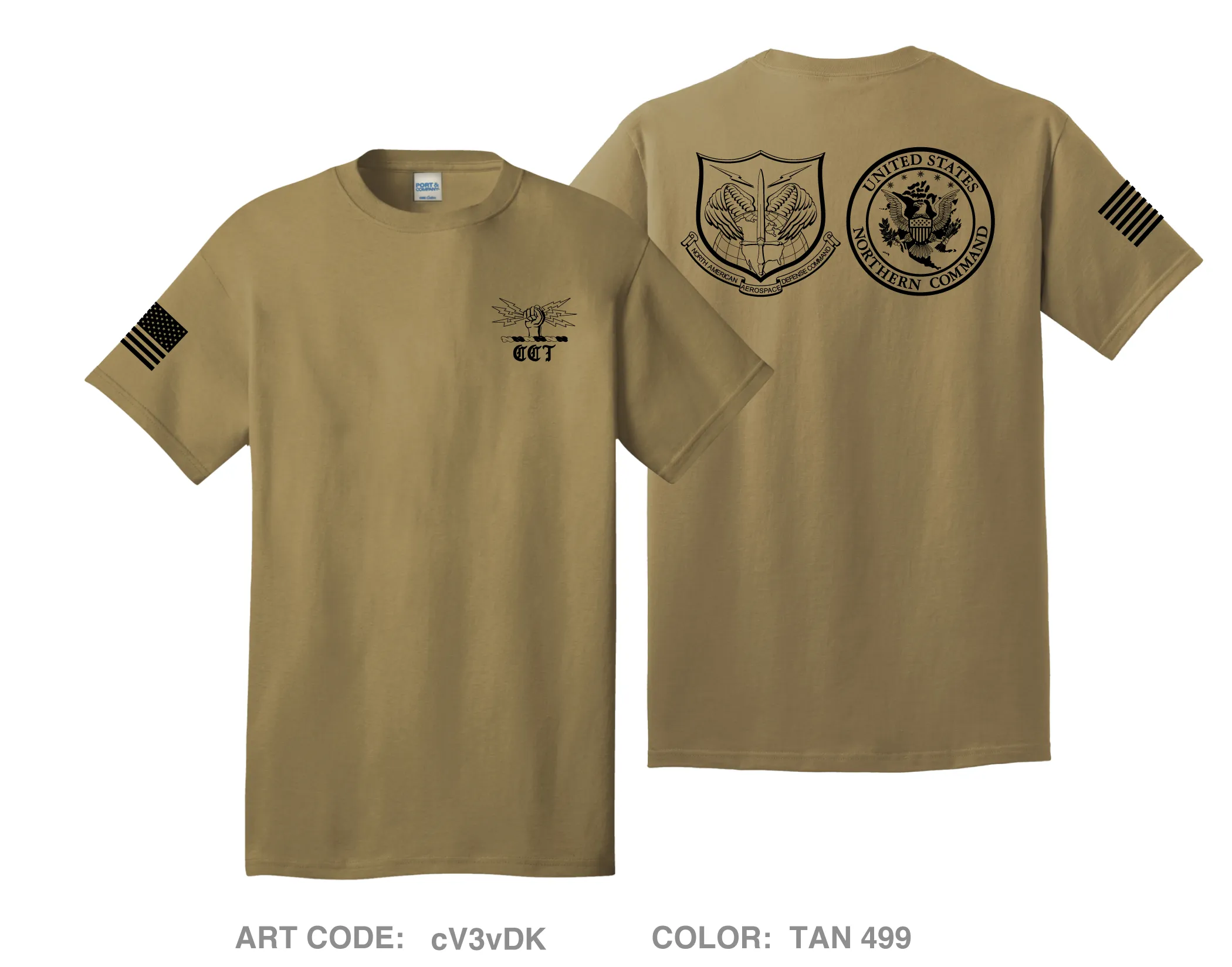 NORAD & USNORTHCOM - CCT Comfort Unisex Cotton SS Tee - Cv3vDK