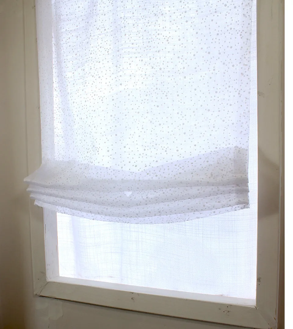 Nursery Snow White Sheer Relaxed Roman Shade