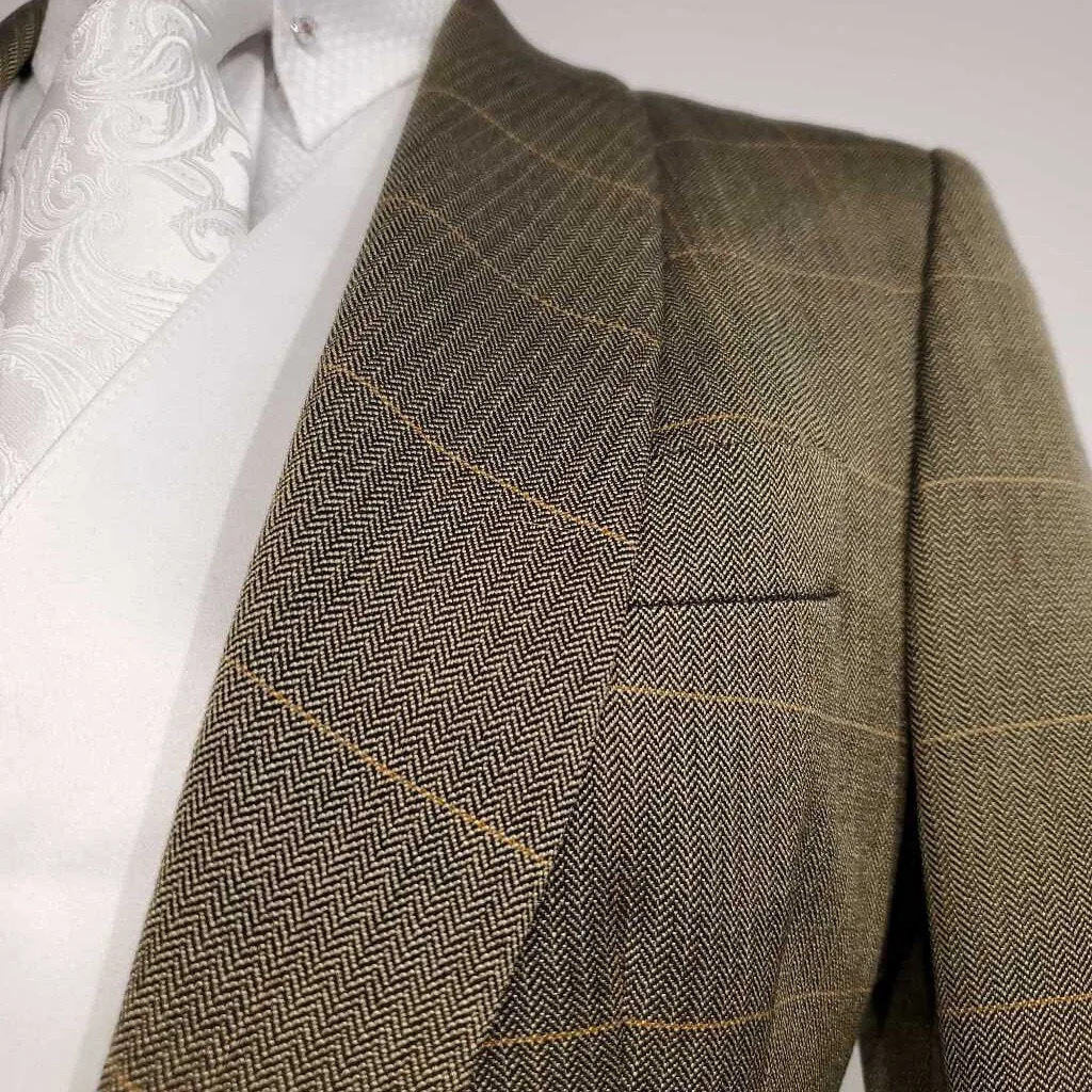 Olive Windowpane Daycoat