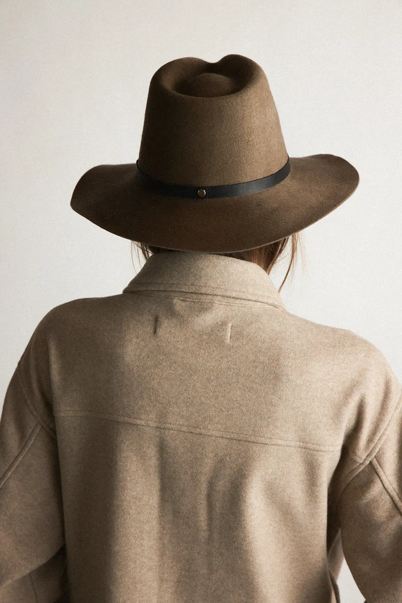 Olsen Wool Hat in Taupe