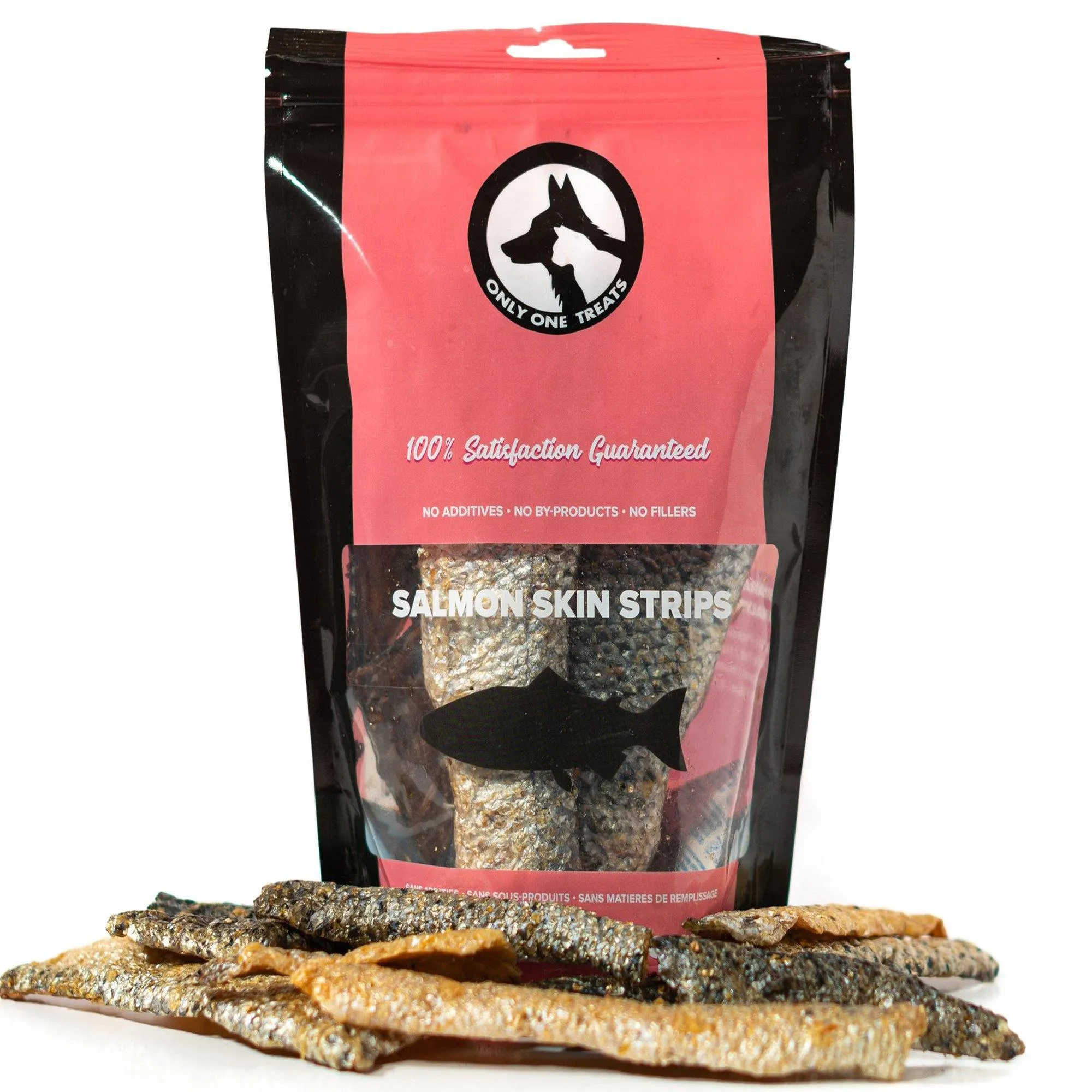 Only One Treats Wild Pacific Salmon Skin Strips Cat Treats (85-g bag)