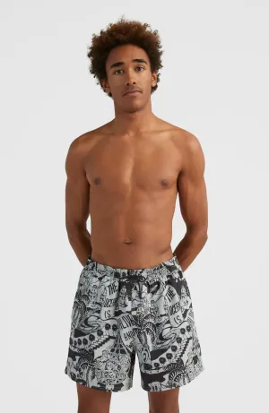 Packable Aop 15'' Hybrid Shorts | Black Oyster