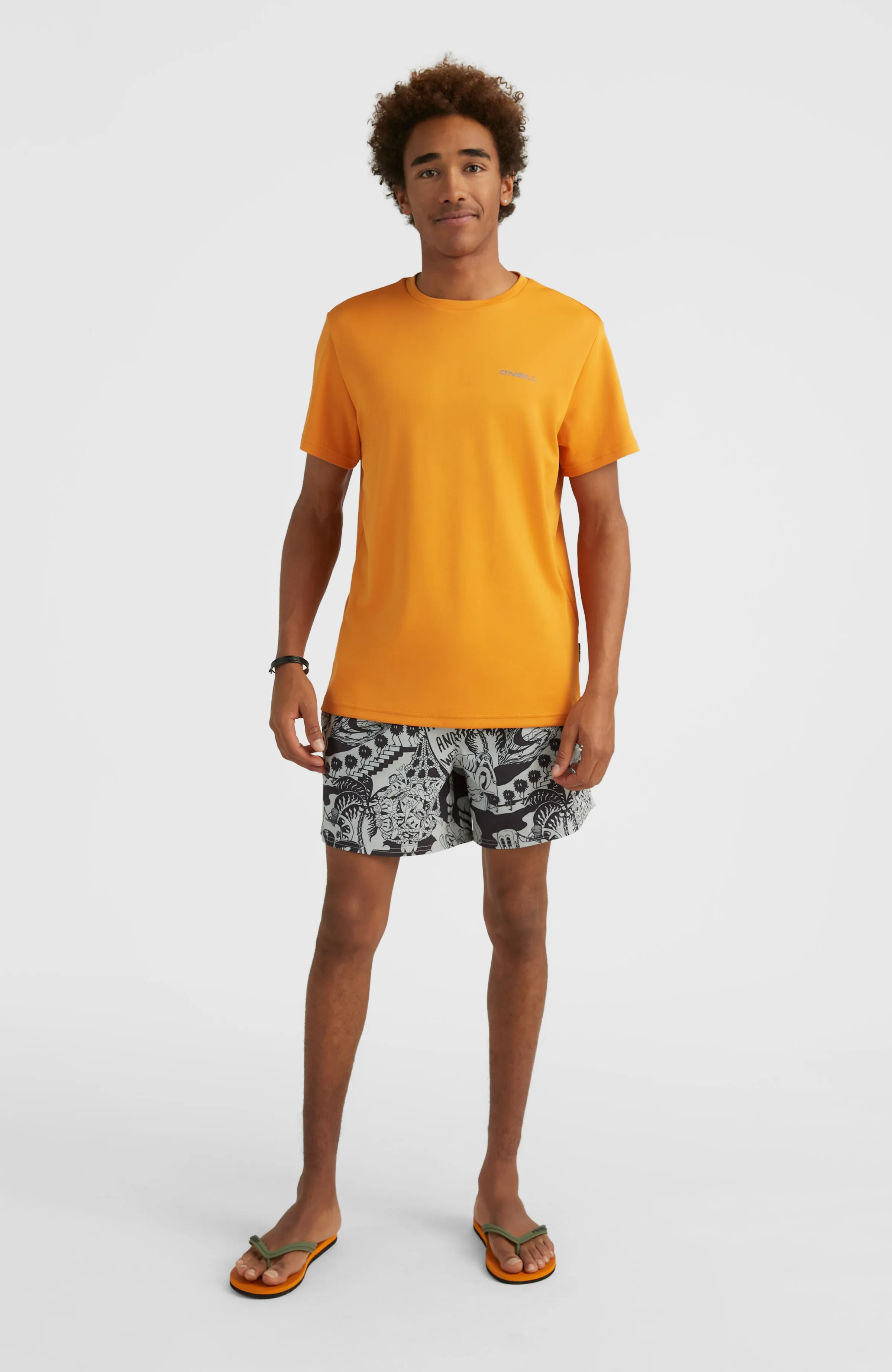 Packable Aop 15'' Hybrid Shorts | Black Oyster