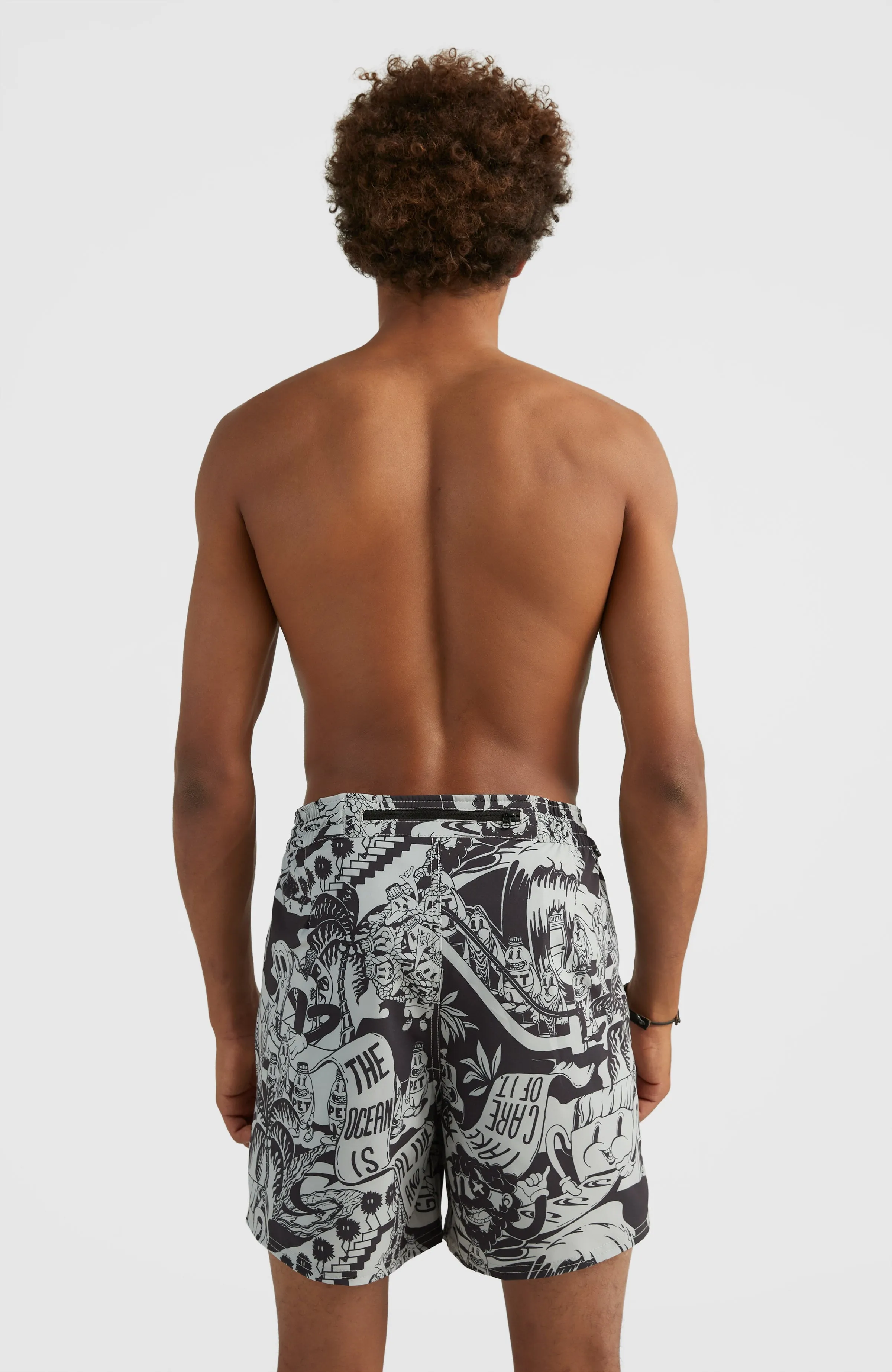 Packable Aop 15'' Hybrid Shorts | Black Oyster