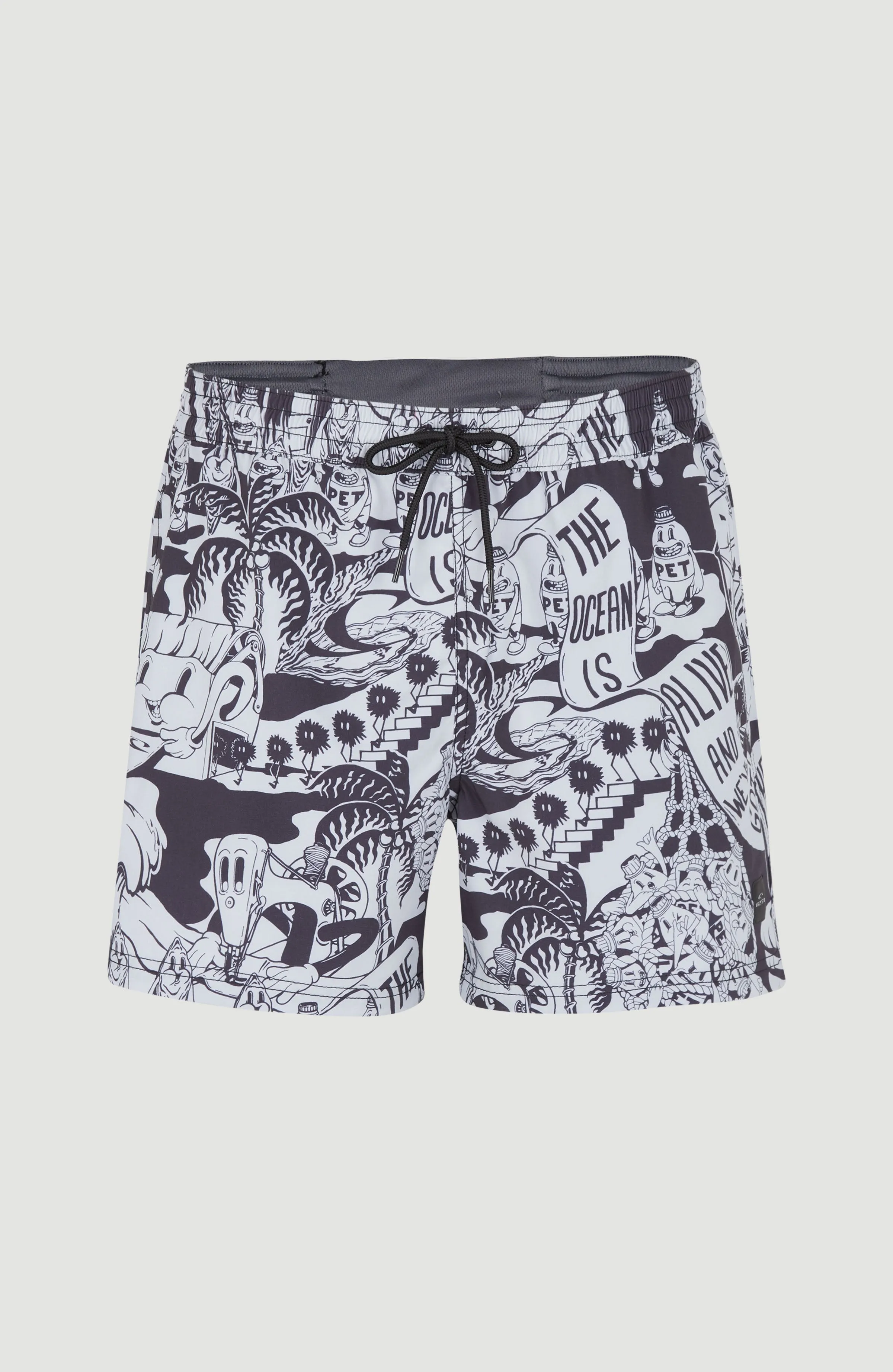 Packable Aop 15'' Hybrid Shorts | Black Oyster