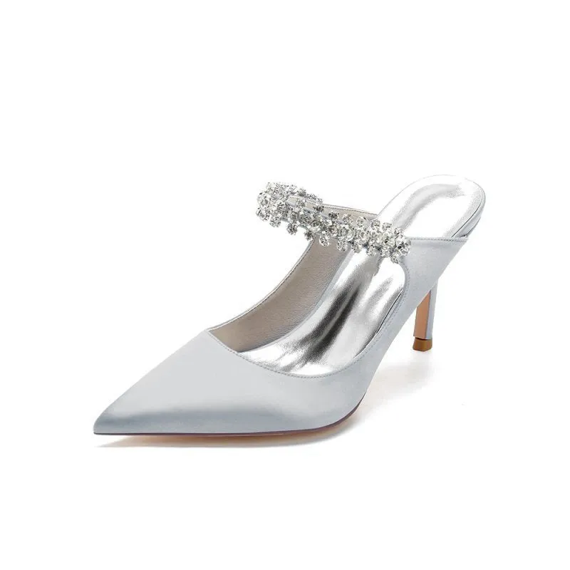 Party Pointed Toe Crystal Strap High Heels