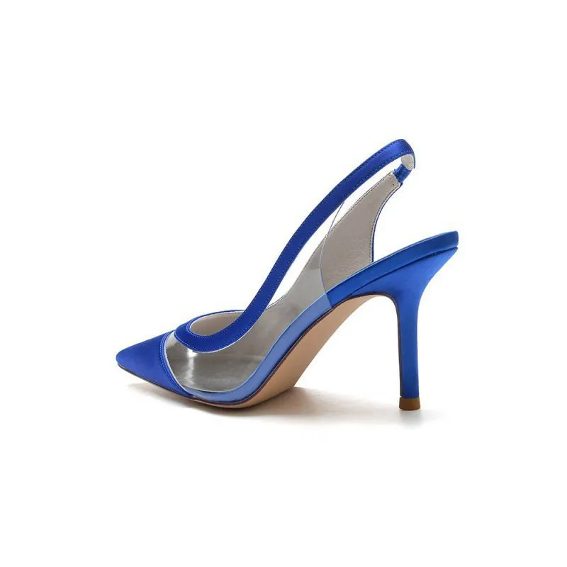 Party Pointed Toe Slingback Strap High Heels