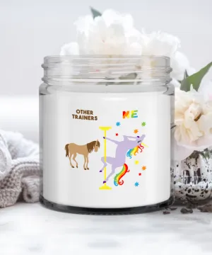 Personal Trainer Other Trainers Vs Me Candle Vanilla Scented Soy Wax Blend 9 oz. with Lid