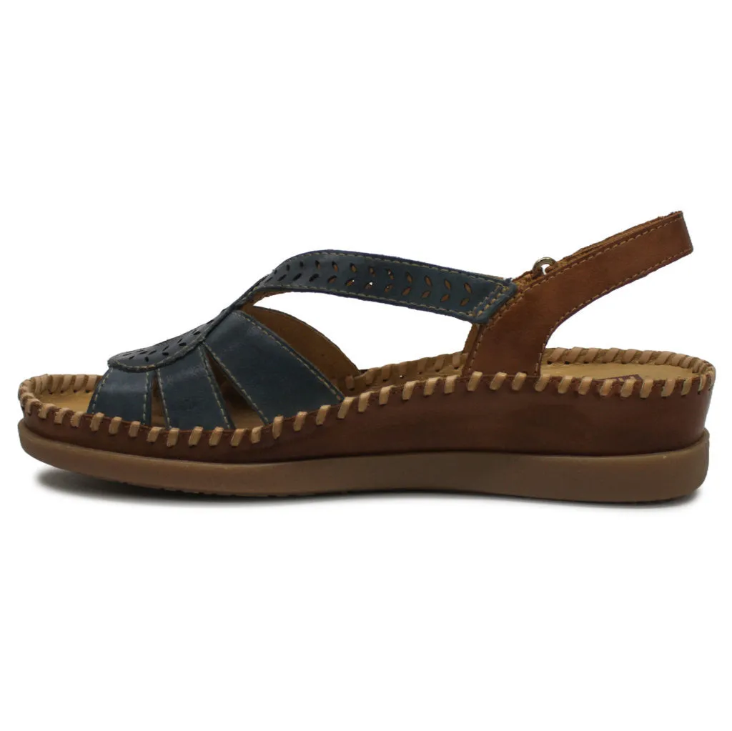 Pikolinos Cadaques Leather Women's Wedge Heels Sandals
