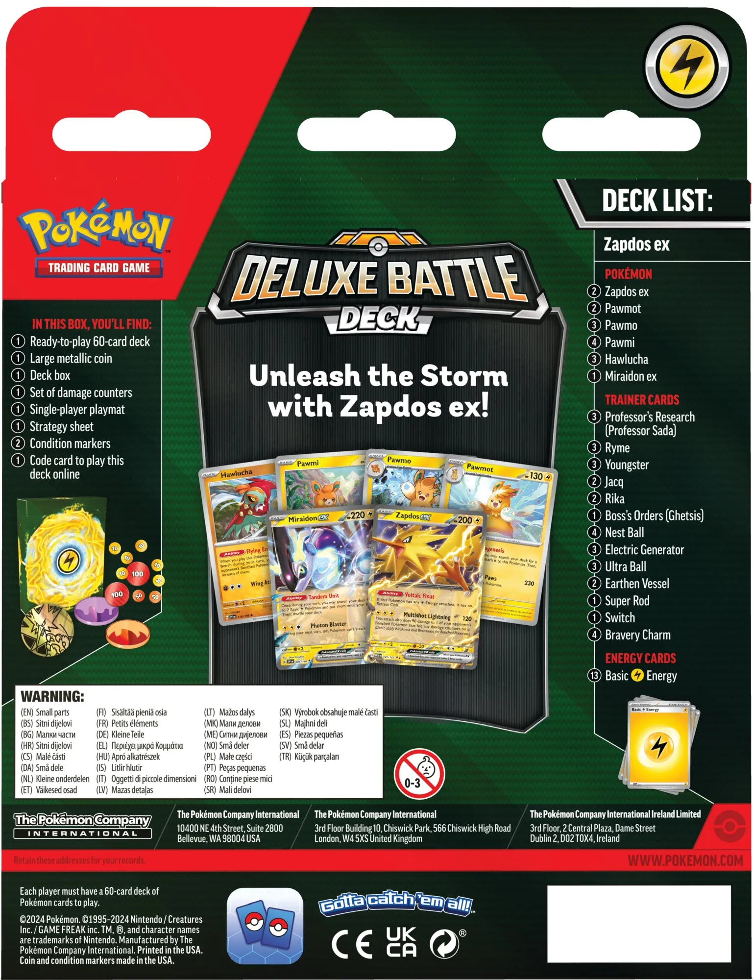Pokémon Deluxe Battle Deck | Zapdos ex