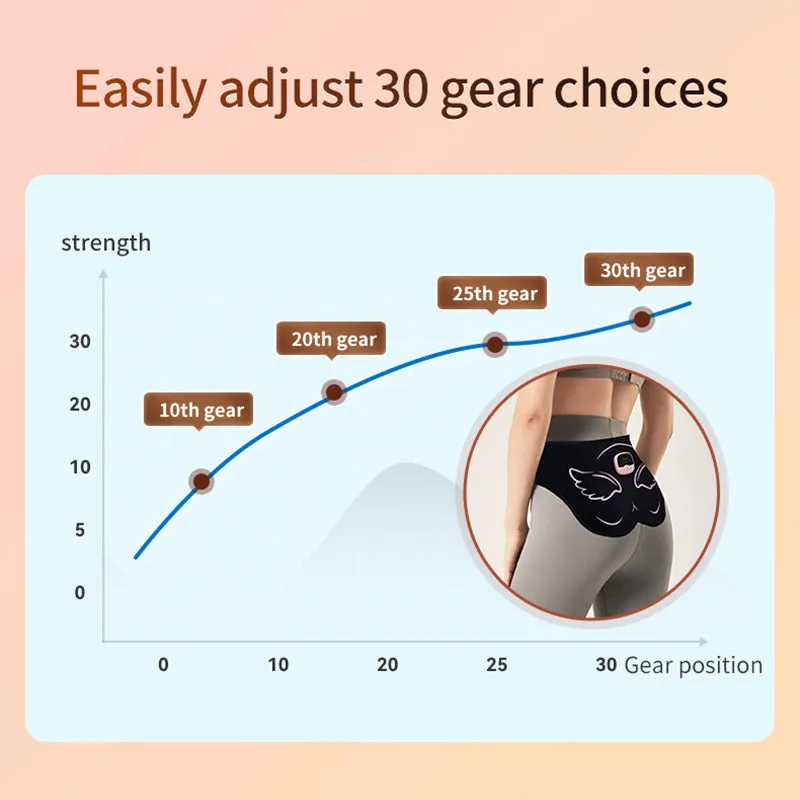 Premium EMS Hip Trainer with Remote Control | 10 Modes & 30 Intensity Levels for Buttocks Toning and Muscle Stimulation | USB Rechargeable Body Massager