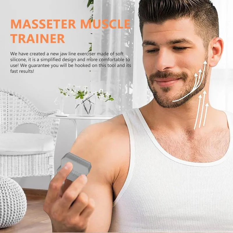 Premium Jawline Exerciser – Silicone Masseter Muscle Trainer for Facial Toner & Chin Lifting – Cheek & Jawline Fitness Equipment for Double Chin, Jawline & Face Shape Improvement