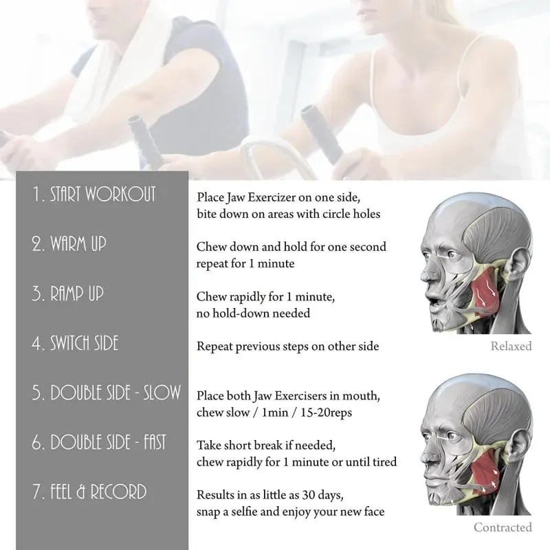 Premium Silicone Jawline Exerciser – Facial Toner & Neck Muscle Trainer – Chew Ball for Jaw, Chin, Cheek, & Tongue Exercise
