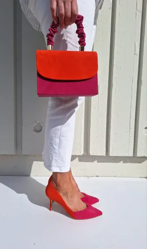Rachels - Cerise Pink & Orange Court Shoe