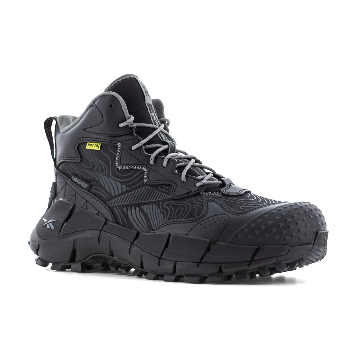 Reebok Mens Zig Kinetica Edge II Black Leather MetGuard Work Boots 10 W