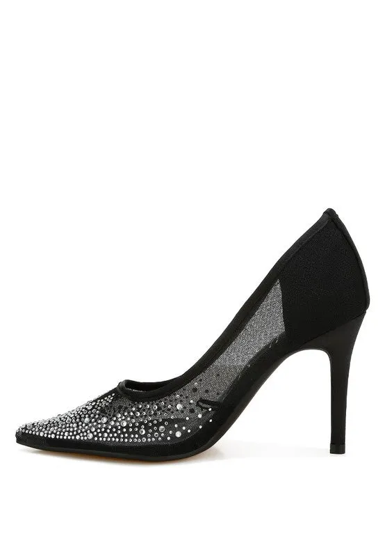 Rhinestone Stiletto Pumps